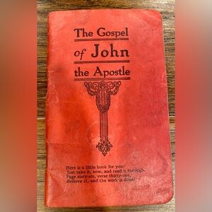 Vintage 1950 Gospel of John the Apostle BIBLE BOOK T.C. Horton -Moody Press